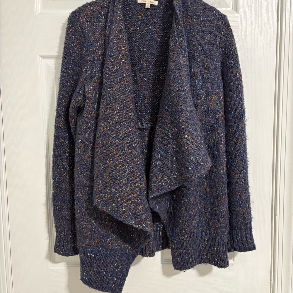 Skies Are Blue Purple Waterfall Cardigan Sweater